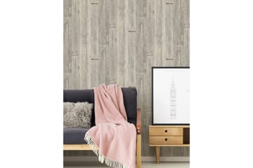Trälik Tapet Ovävd Grå Beige - AS Creation - Inredning - Tapet - Mönstrad tapet