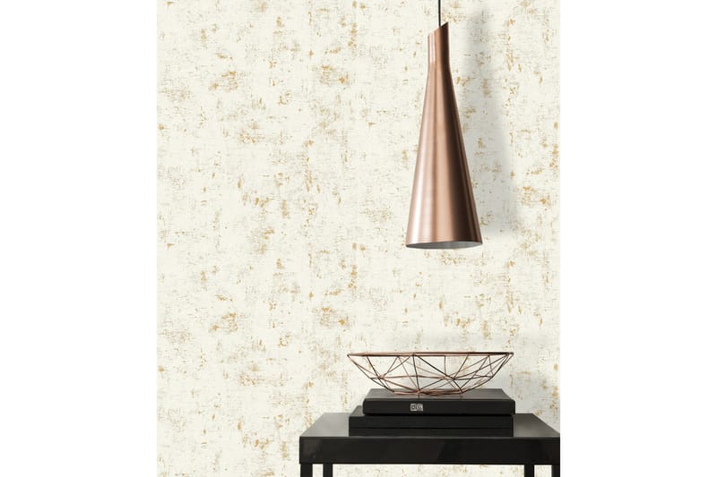 Vintage Tapet Blooming Ovävd Vit Guld - AS Creation - Inredning - Tapet - Mönstrad tapet