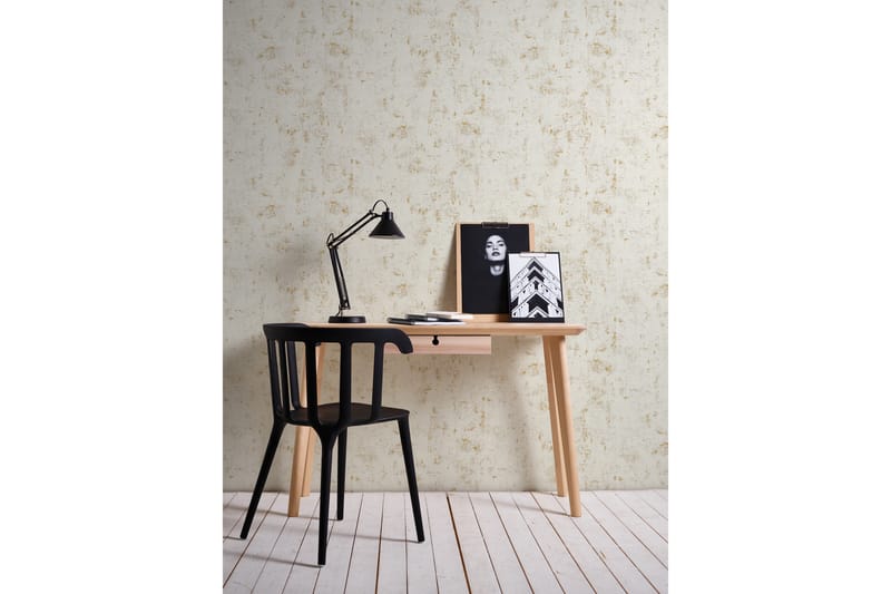 Vintage Tapet Blooming Ovävd Vit Guld - AS Creation - Inredning - Tapet - Mönstrad tapet