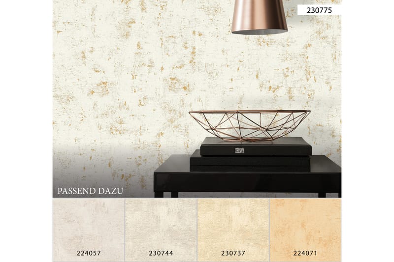 Vintage Tapet Blooming Ovävd Vit Guld - AS Creation - Inredning - Tapet - Mönstrad tapet