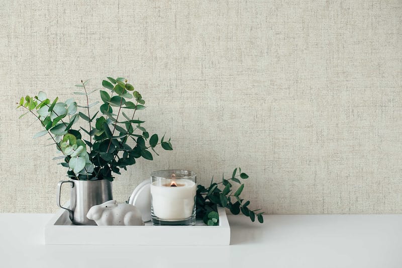 Vintage Tapet Cuba Ovävd Beige Cream - AS Creation - Inredning - Tapet - Mönstrad tapet