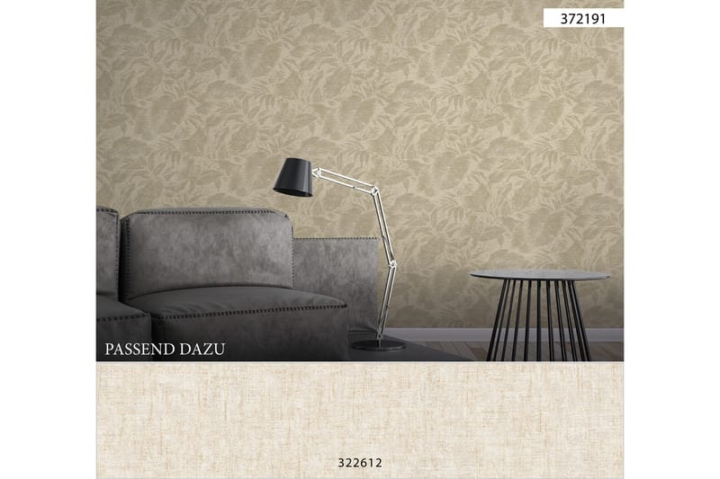 Vintage Tapet Grönery Ovävd Cream Beige - AS Creation - Inredning - Tapet - Mönstrad tapet