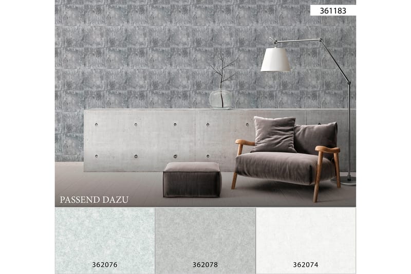 Vintage Tapet Ovävd Grå Svart Silver - AS Creation - Inredning - Tapet - Mönstrad tapet