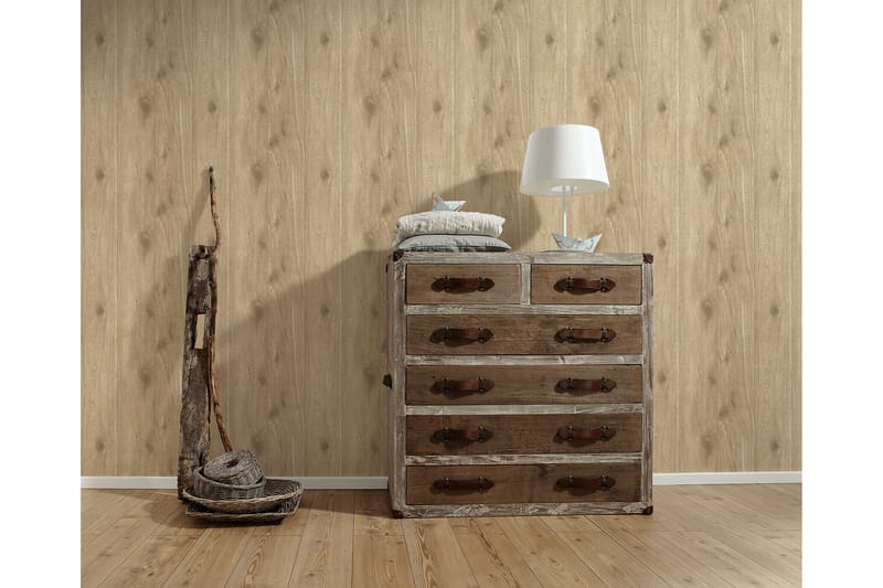 Wood effect Tapet Authentic Walls Ovävd - AS Creation - Inredning - Tapet - Mönstrad tapet