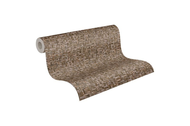 Wood effect Tapet Jungle Chic Ovävd Brun - AS Creation - Inredning - Tapet - Mönstrad tapet