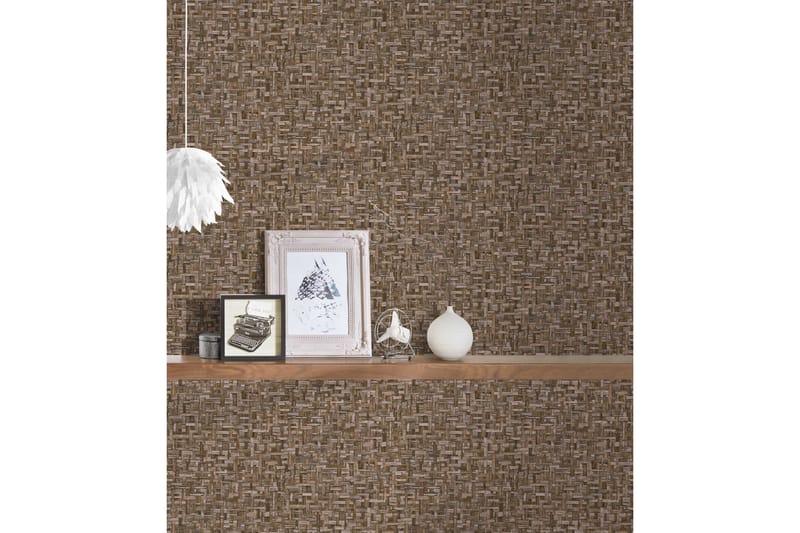 Wood effect Tapet Jungle Chic Ovävd Brun - AS Creation - Inredning - Tapet - Mönstrad tapet