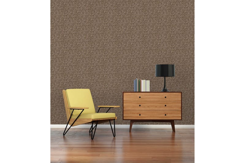 Wood effect Tapet Jungle Chic Ovävd Brun - AS Creation - Inredning - Tapet - Mönstrad tapet