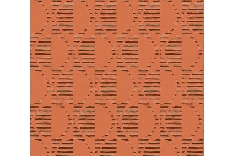 Retro style Tapet Pop Style Ovävd Orange - AS Creation - Mönstrad tapet - Tapeter sovrum & sovrumstapet - Tapeter vardagsrum - Kökstapeter