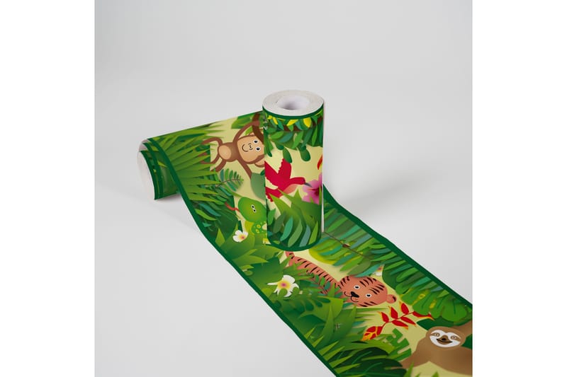 Självhäftande border Jungle Friends Grön - AS Creation - Inredning - Tapet - Tapettillbehör - Tapetbård