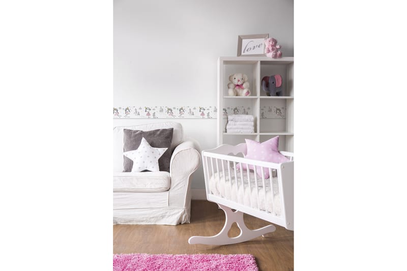 Självhäftande border Magic Princess Rosa Grå - AS Creation - Inredning - Tapet - Tapettillbehör - Tapetbård