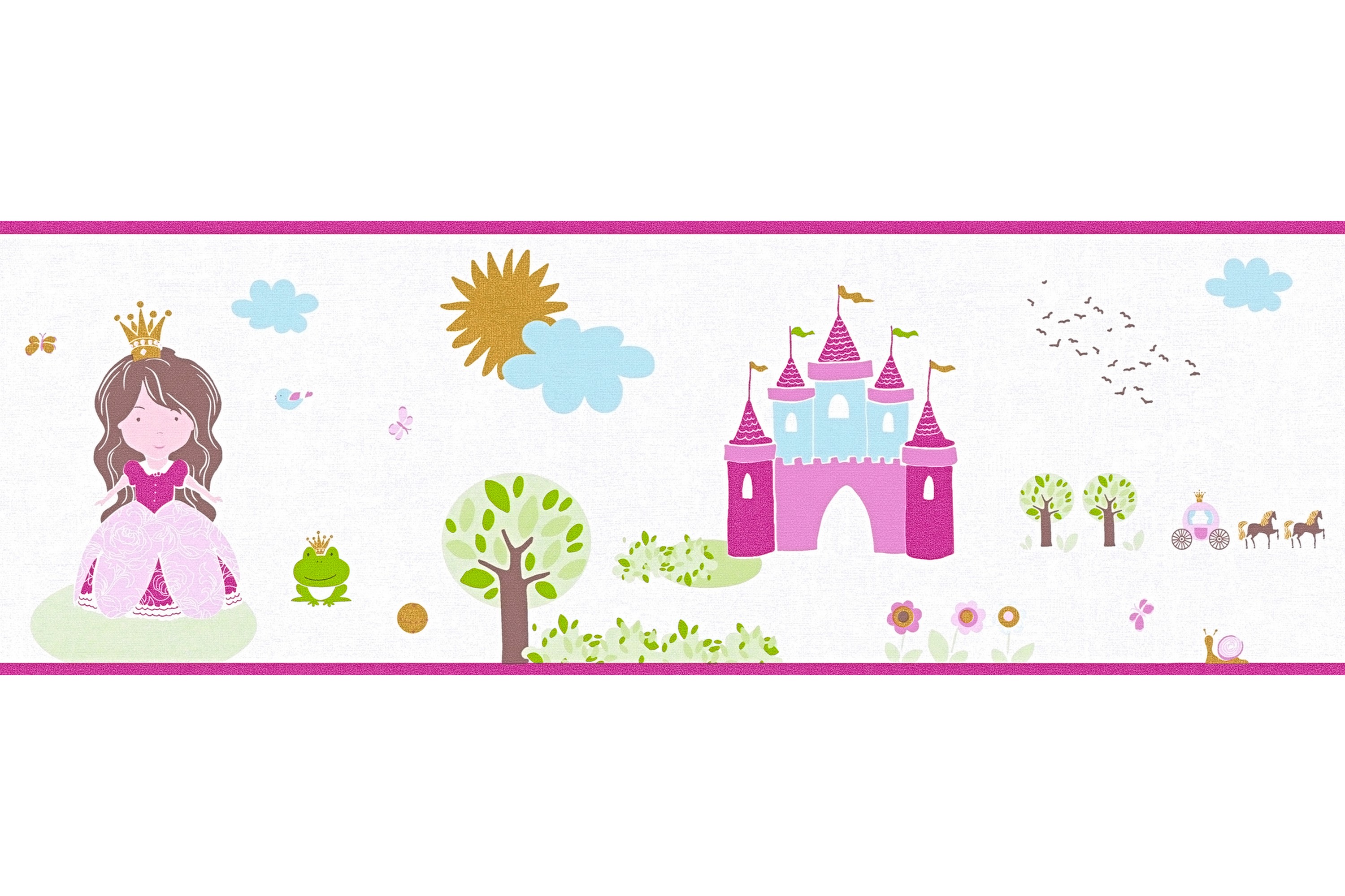 Border Little Stars Ovävd Rosa Vit Pink AS Creation