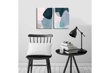 Canvasmålning Dekorativ 2 Delar - Flerfärgad - Inredning - Tavlor & posters - Canvastavla