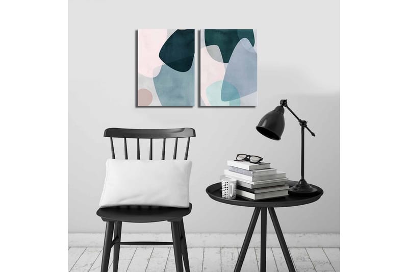 Canvasmålning Dekorativ 2 Delar - Flerfärgad - Inredning - Tavlor & posters - Canvastavla