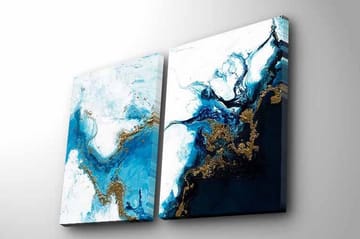 Canvasmålning Dekorativ 2 Delar - Flerfärgad - Inredning - Tavlor & posters - Canvastavla