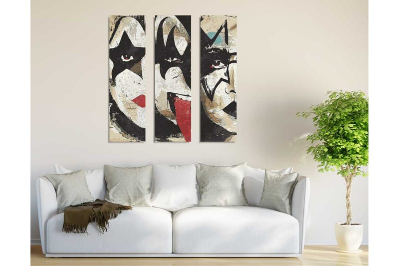 Canvasmålning Dekorativ 3 Delar - Flerfärgad - Inredning - Tavlor & posters - Canvastavla