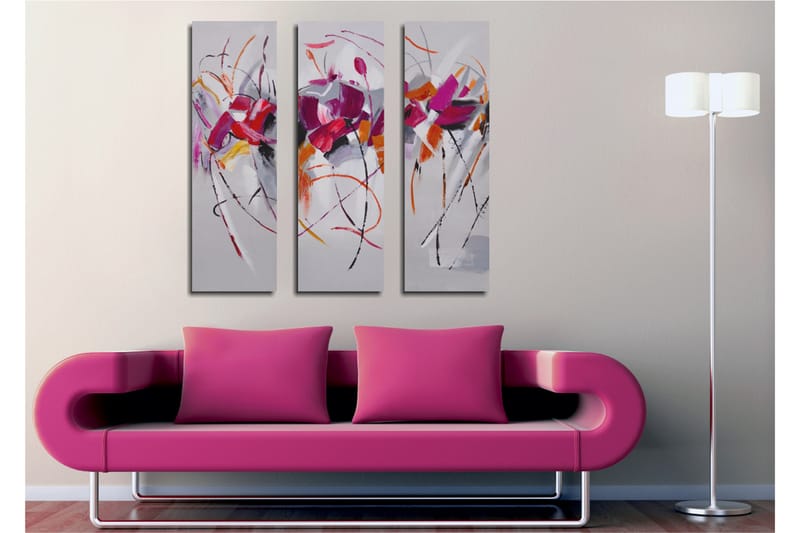 Canvasmålning Dekorativ 3 Delar - Flerfärgad - Inredning - Tavlor & posters - Canvastavla