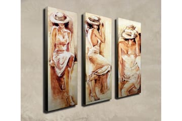 Canvasmålning Dekorativ 3 Delar - Flerfärgad - Inredning - Tavlor & posters - Canvastavla