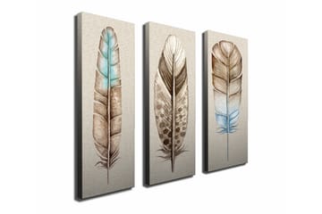 Canvasmålning Dekorativ 3 Delar - Flerfärgad - Inredning - Tavlor & posters - Canvastavla