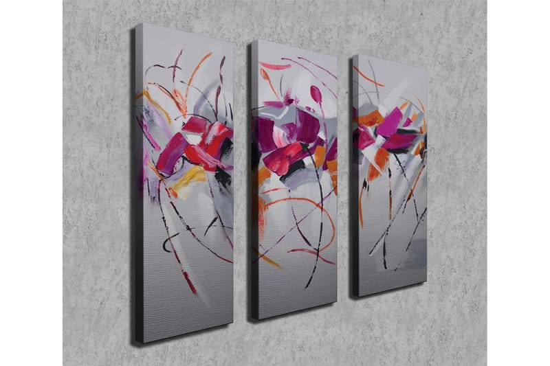 Canvasmålning Dekorativ 3 Delar - Flerfärgad - Inredning - Tavlor & posters - Canvastavla