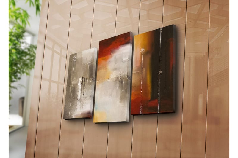 Canvasmålning Dekorativ 3 Delar - Flerfärgad - Inredning - Tavlor & posters - Canvastavla