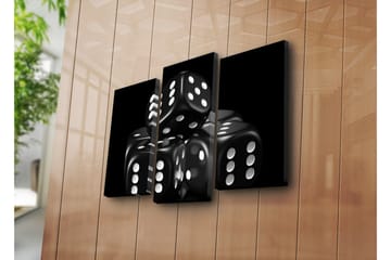 Canvasmålning Dekorativ 3 Delar - Flerfärgad - Inredning - Tavlor & posters - Canvastavla