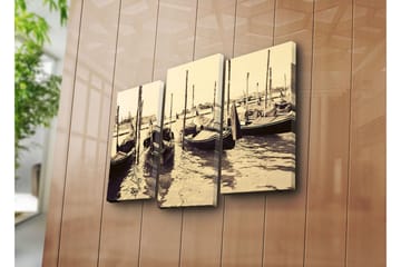 Canvasmålning Dekorativ 3 Delar - Flerfärgad - Inredning - Tavlor & posters - Canvastavla