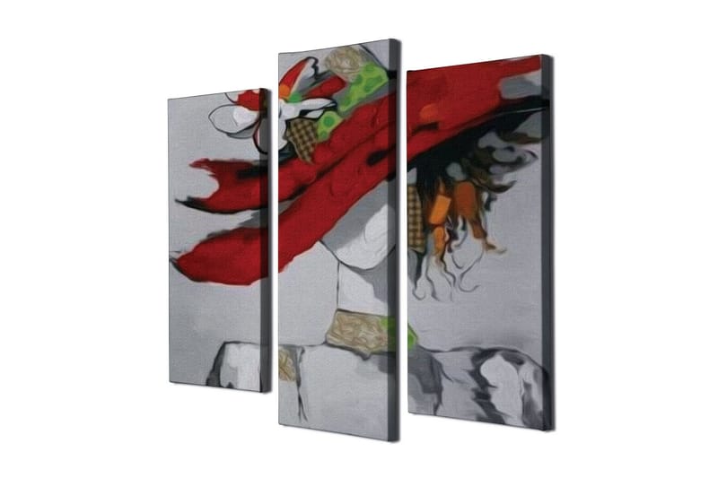 Canvasmålning Dekorativ 3 Delar - Flerfärgad - Inredning - Tavlor & posters - Canvastavla