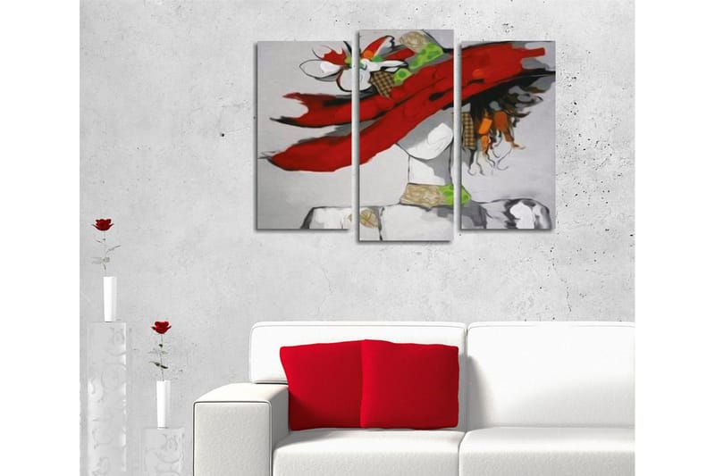 Canvasmålning Dekorativ 3 Delar - Flerfärgad - Inredning - Tavlor & posters - Canvastavla