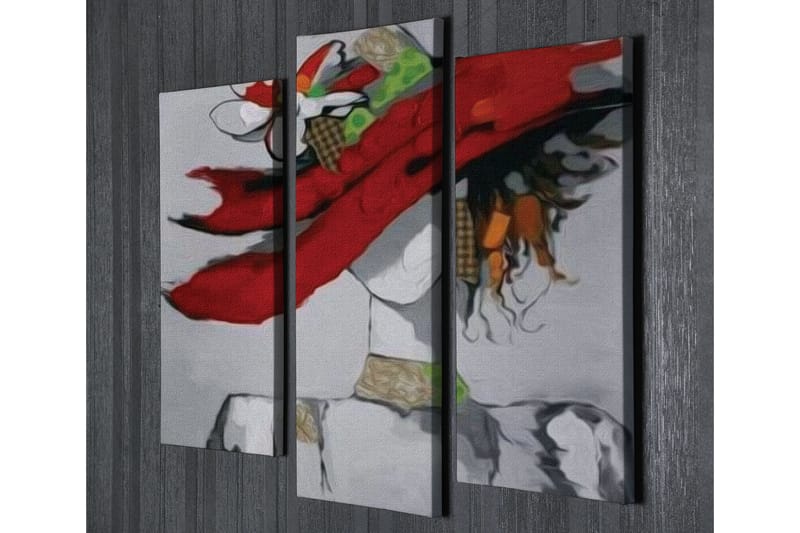 Canvasmålning Dekorativ 3 Delar - Flerfärgad - Inredning - Tavlor & posters - Canvastavla