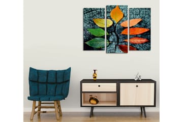 Canvasmålning Dekorativ 3 Delar - Flerfärgad - Inredning - Tavlor & posters - Canvastavla