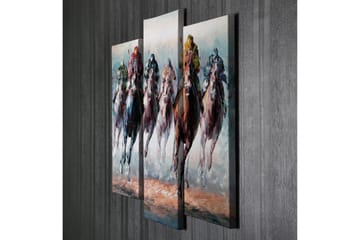 Canvasmålning Dekorativ 3 Delar - Flerfärgad - Inredning - Tavlor & posters - Canvastavla