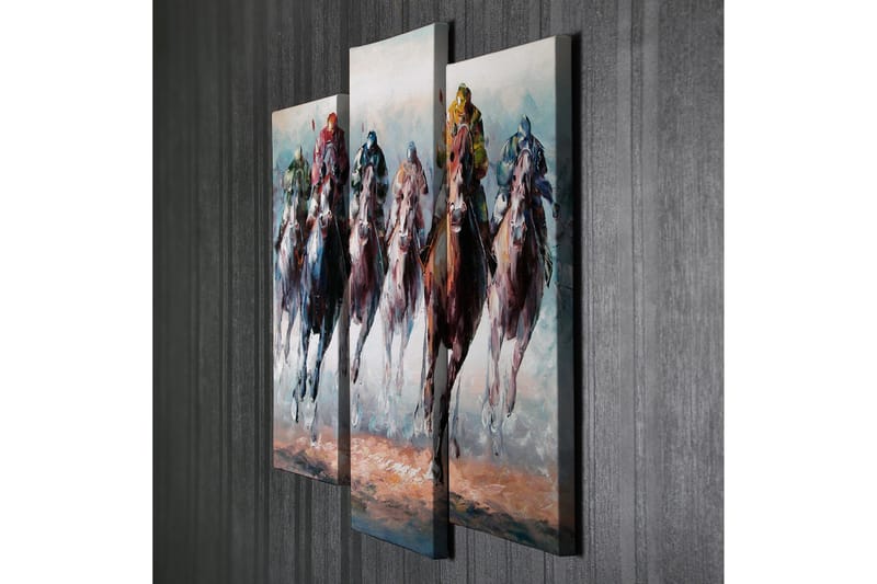 Canvasmålning Dekorativ 3 Delar - Flerfärgad - Inredning - Tavlor & posters - Canvastavla
