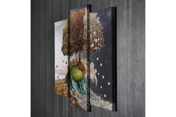 Canvasmålning Dekorativ 3 Delar - Flerfärgad - Inredning - Tavlor & posters - Canvastavla