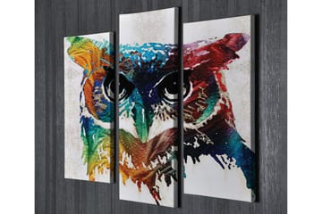 Canvasmålning Dekorativ 3 Delar - Flerfärgad - Inredning - Tavlor & posters - Canvastavla