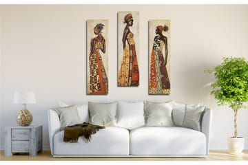 Canvasmålning Dekorativ 3 Delar - Flerfärgad - Inredning - Tavlor & posters - Canvastavla