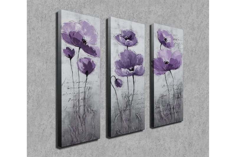 Canvasmålning Dekorativ 3 Delar - Flerfärgad - Inredning - Tavlor & posters - Canvastavla