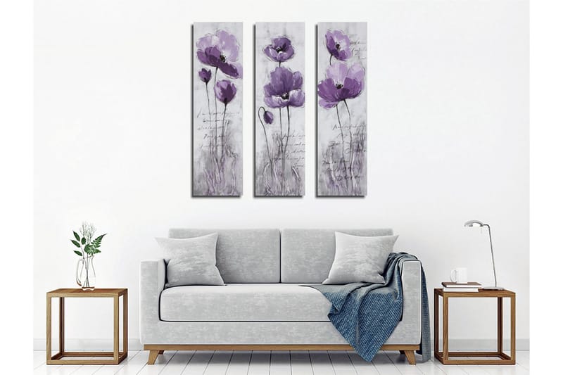 Canvasmålning Dekorativ 3 Delar - Flerfärgad - Inredning - Tavlor & posters - Canvastavla