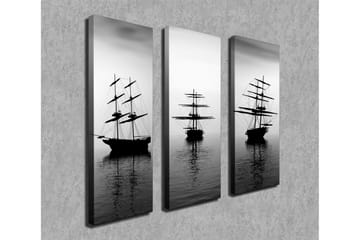 Canvasmålning Dekorativ 3 Delar - Flerfärgad - Inredning - Tavlor & posters - Canvastavla
