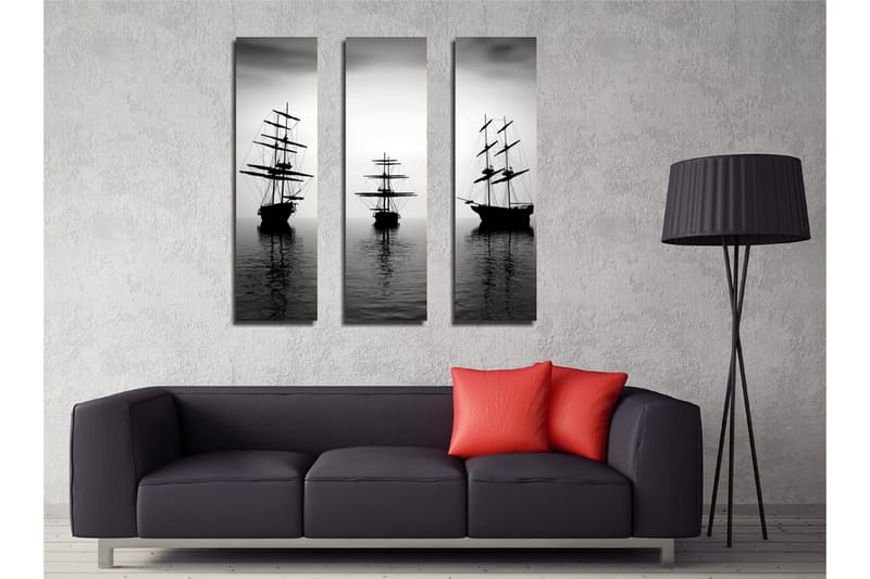 Canvasmålning Dekorativ 3 Delar - Flerfärgad - Inredning - Tavlor & posters - Canvastavla