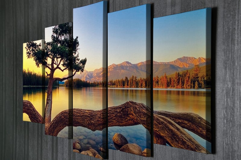 Canvasmålning Dekorativ 5 Delar - Flerfärgad - Inredning - Tavlor & posters - Canvastavla