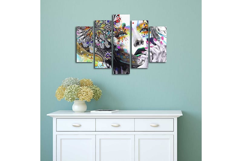 Canvasmålning Dekorativ 5 Delar - Flerfärgad - Inredning - Tavlor & posters - Canvastavla