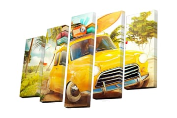 Canvasmålning Dekorativ 5 Delar - Flerfärgad - Inredning - Tavlor & posters - Canvastavla