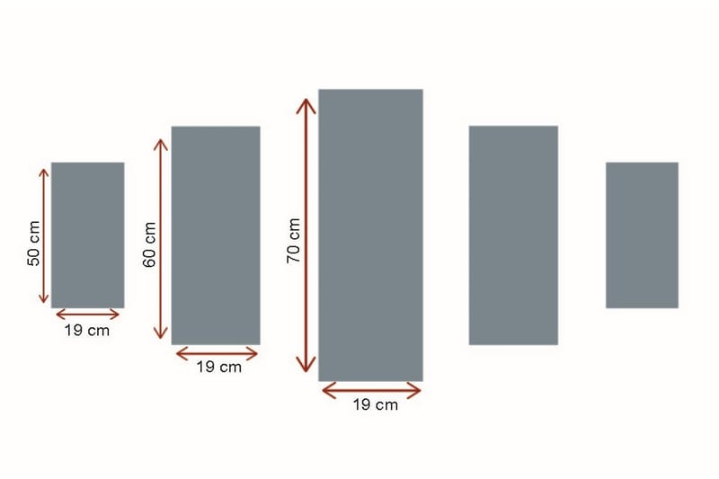 Canvasmålning Dekorativ 5 Delar - Flerfärgad - Canvastavla
