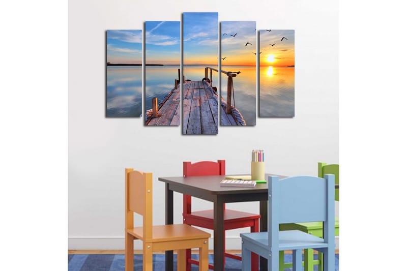 Canvasmålning Dekorativ 5 Delar - Flerfärgad - Inredning - Tavlor & posters - Canvastavla
