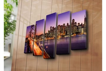 Canvasmålning Dekorativ 5 Delar - Flerfärgad - Inredning - Tavlor & posters - Canvastavla