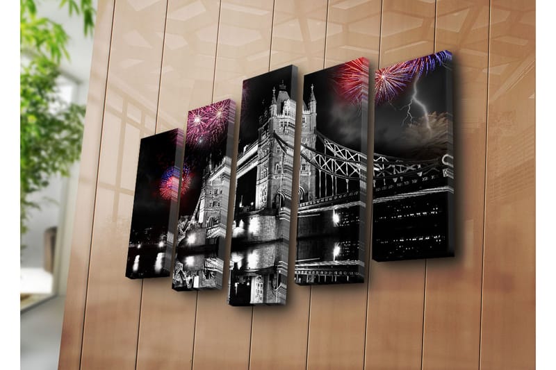 Canvasmålning Dekorativ 5 Delar - Flerfärgad - Inredning - Tavlor & posters - Canvastavla