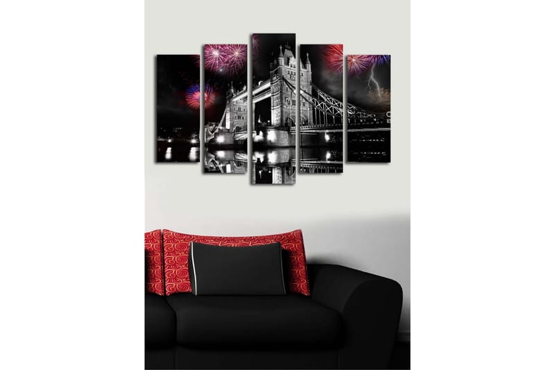 Canvasmålning Dekorativ 5 Delar - Flerfärgad - Inredning - Tavlor & posters - Canvastavla