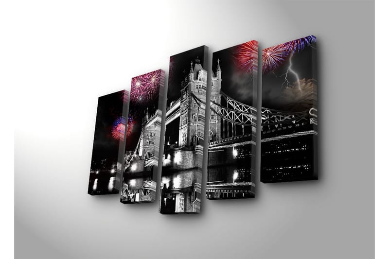 Canvasmålning Dekorativ 5 Delar - Flerfärgad - Inredning - Tavlor & posters - Canvastavla