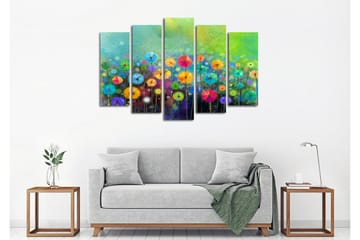 Canvasmålning Dekorativ 5 Delar - Flerfärgad - Inredning - Tavlor & posters - Canvastavla