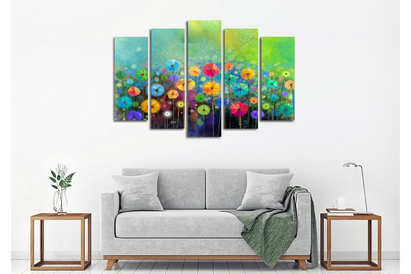 Canvasmålning Dekorativ 5 Delar - Flerfärgad - Inredning - Tavlor & posters - Canvastavla